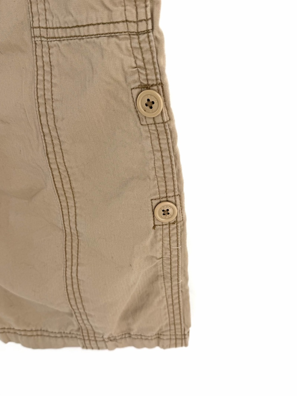 Aeropostale Y2K Convertible Cargo Hiking Pants Khaki 7/8R Gorpcore Utility - Picture 7 of 15